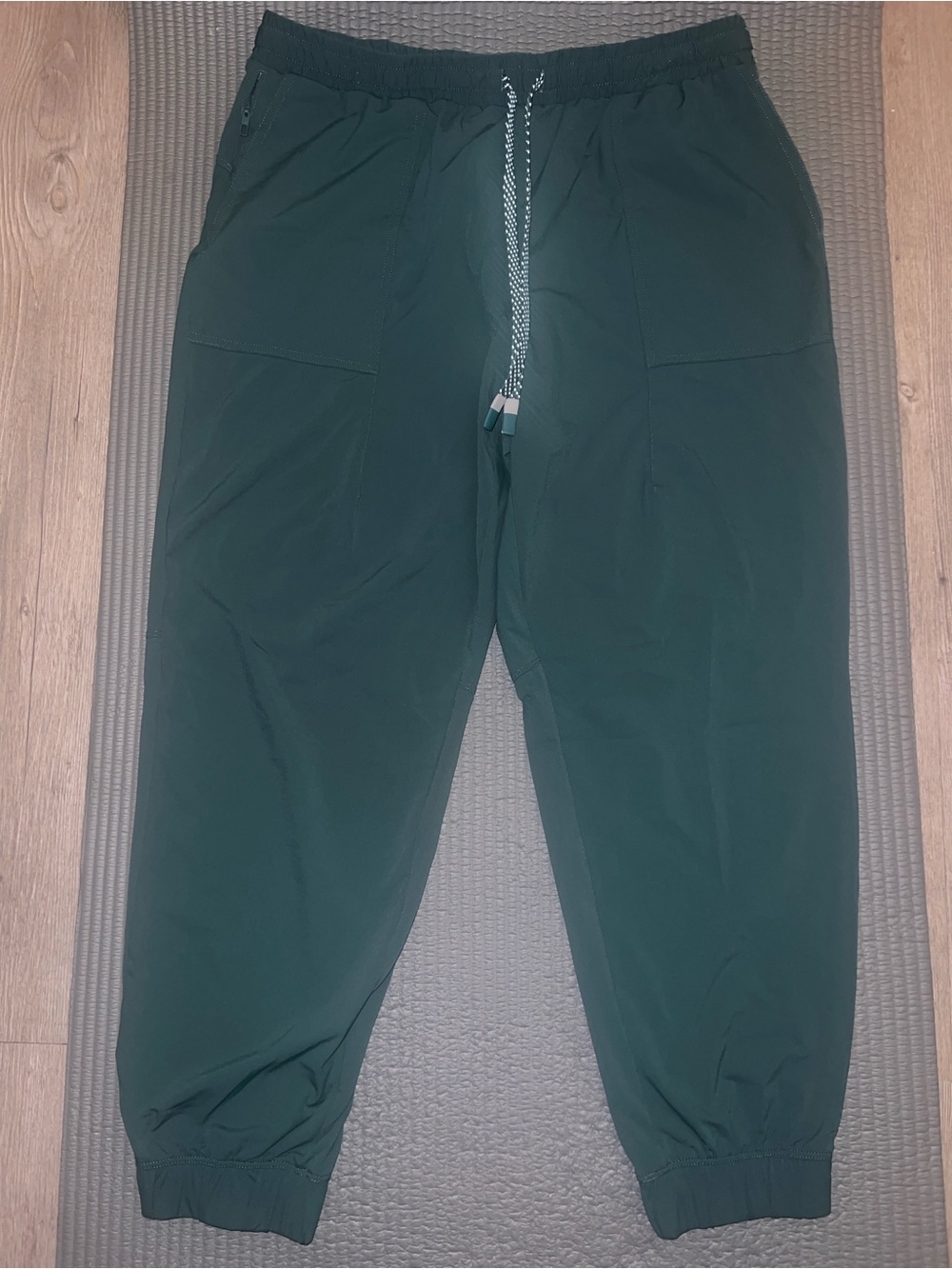 Fabletics Women's Dark Green Jogger Track Pants with Drawstring